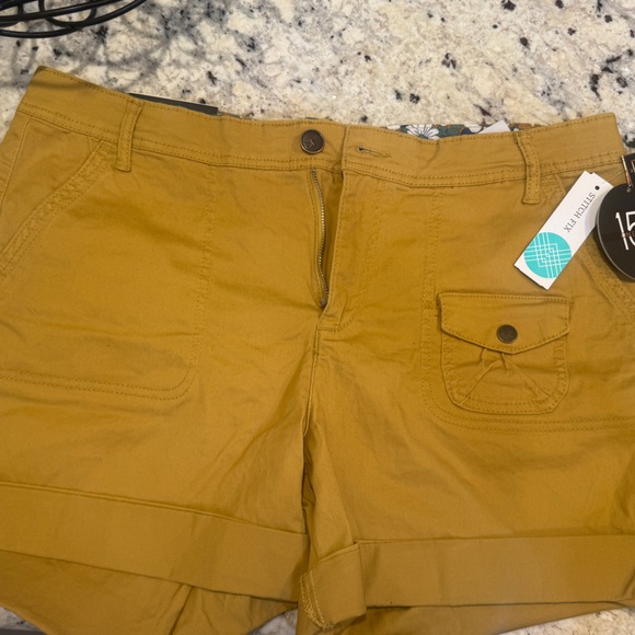 One 5 One Women’s Mustard Yellow  Shorts - Picture 1 of 9